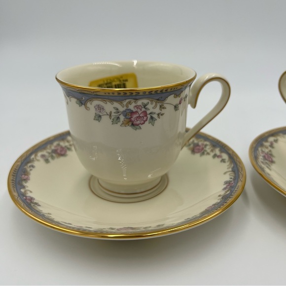 LENOX  SOUTHERN VISTA  FOOTED CUP AND SAUCER SET OF TWO - Picture 4 of 8